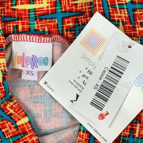 LuLaRoe Pencil Skirt sz XS Stretch Cassie Style New NWT Bright Colors - Picture 4 of 5